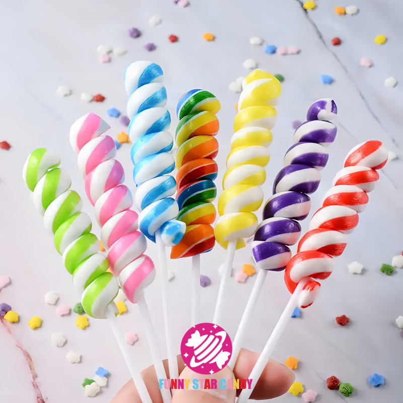 Lollipop Factory - Chinese Halal Rainbow Spiral Twist
