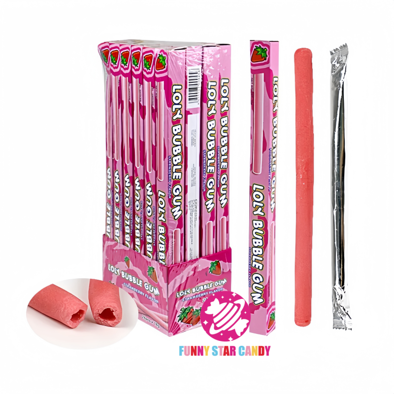 Bubble Gum Manufacturer - Halal Long Stick Ruler Strawberry