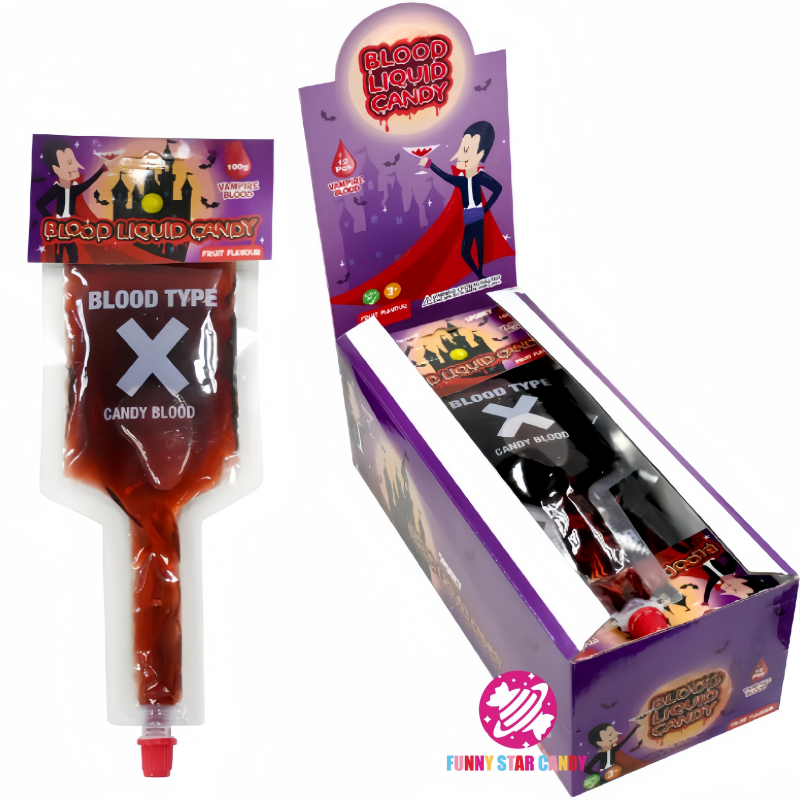 Spray Candy Manufacturer - Vampire Halloween Red Blood Bag