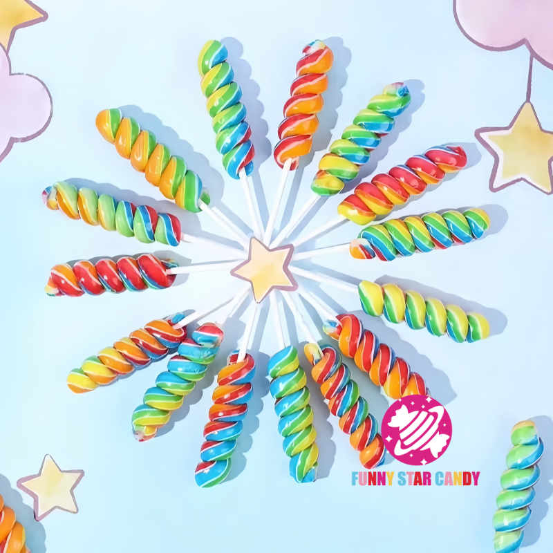 Lollipop Factory - Chinese Halal Rainbow Spiral Twist