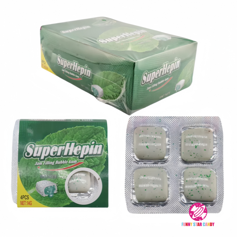 Bubble Gum Factory - Cheap 4pcs Mint Watermelon Jam Filled