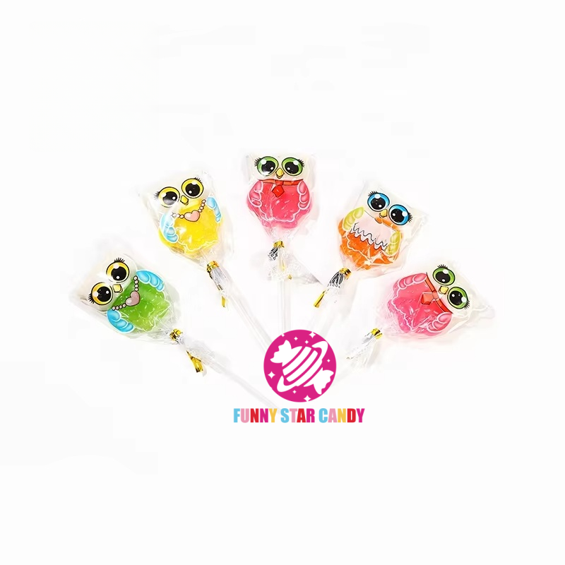 Lollipop Manufacturer - Hot Sale Owl Shape Fluorescent Glow