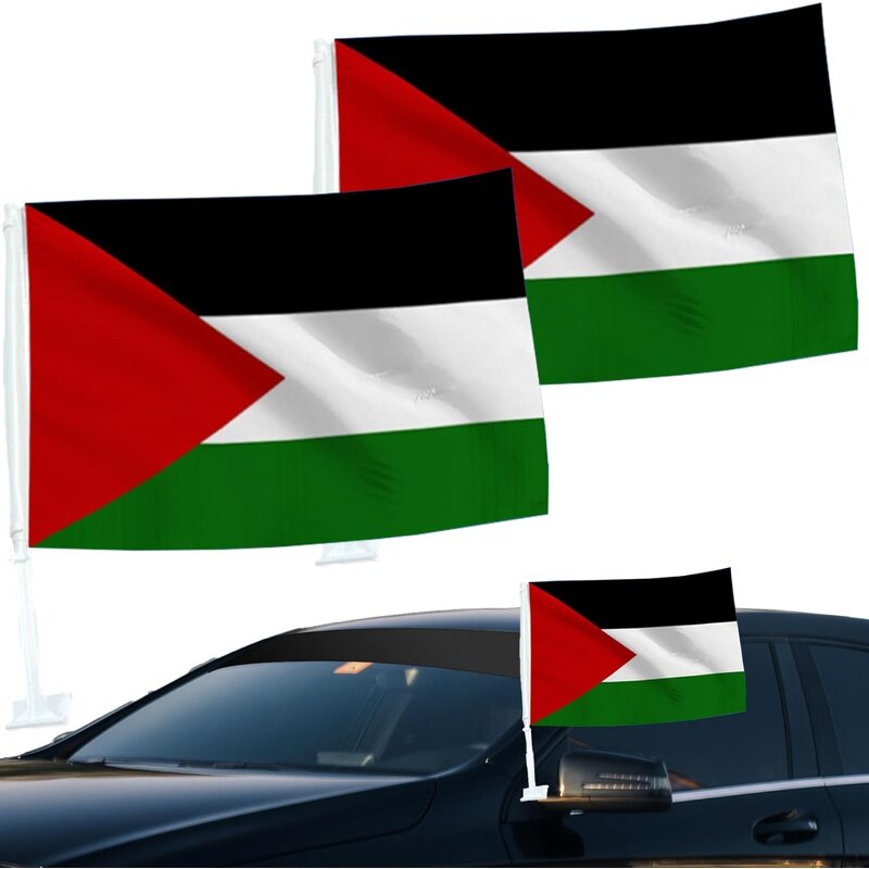 Car Window Flag Manufacturer - OEM/ODM Custom Small Size Palestine with Pole
