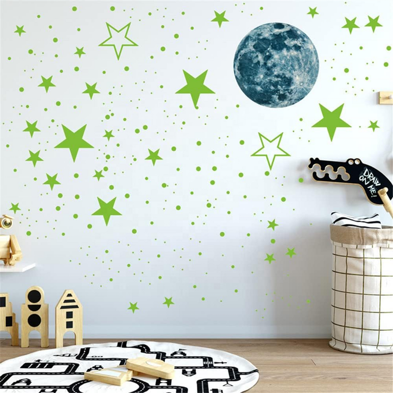 PVC Wall Sticker Manufacturer - OEM/ODM Custom Night Glow Stars Moon 3D