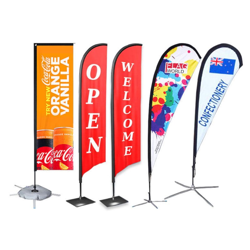 Beach Flag Manufacturer - OEM/ODM Custom Advertising Flying Tear Drop Feather