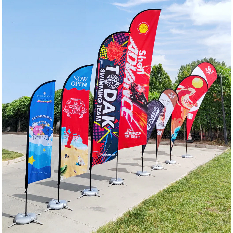 Beach Flag Manufacturer - OEM/ODM Custom Advertising Flying Tear Drop Feather