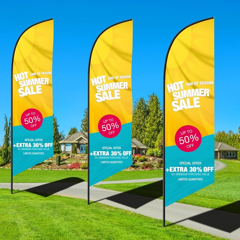 Beach Flag Manufacturer - OEM/ODM Custom Double Sided Print Tear Drop