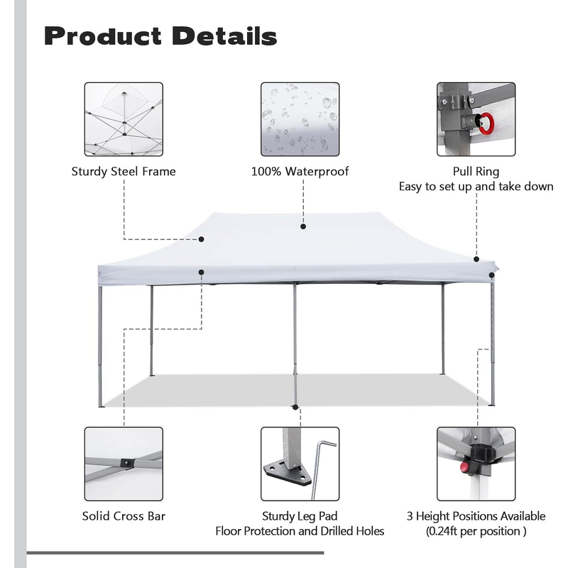 Canopy Tent Manufacturer - OEM/ODM Custom Logo 10x10 Outdoor Waterproof Heavy
