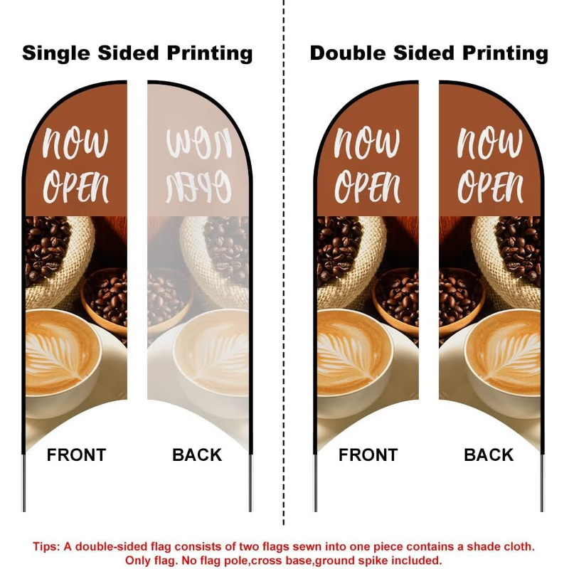 Windproof Flag Manufacturer - OEM/ODM Custom Double-Sided Outdoor Feather Banner