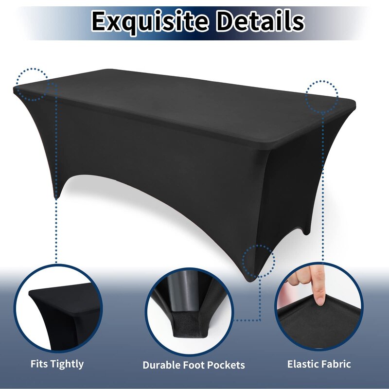 Table Cloth Manufacturer - OEM/ODM Custom 6-8ft Fitted 100% Polyester Printing