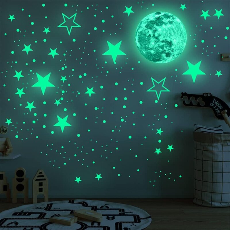 PVC Wall Sticker Manufacturer - OEM/ODM Custom Night Glow Stars Moon 3D