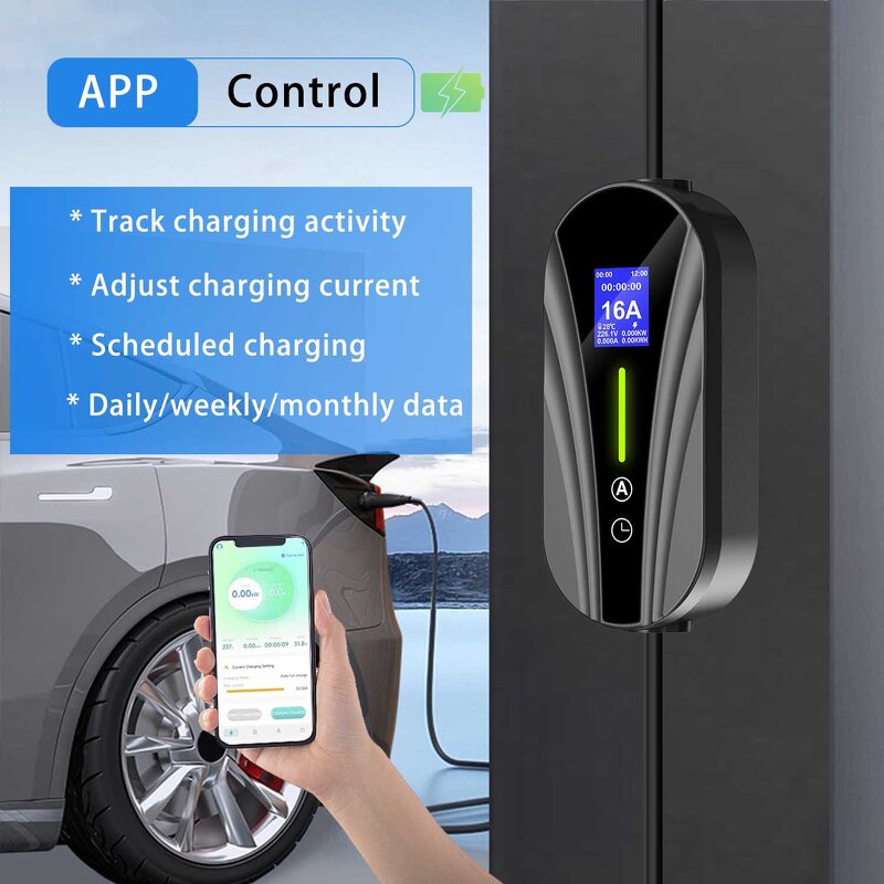 Portable EV Charger Manufacturer - OEM/ODM Custom 3.5-7kw Gbt J1772 Shuko