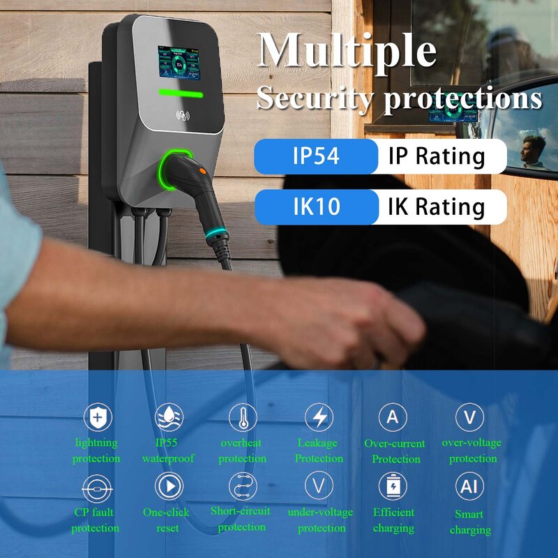 EV Charger Station Manufacturer - OEM/ODM Custom Wall Mount Smart 7-22kw