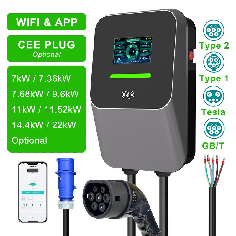 EV Charging Station Manufacturer - OEM/ODM Custom 7-22kw Type 2 Home Fast