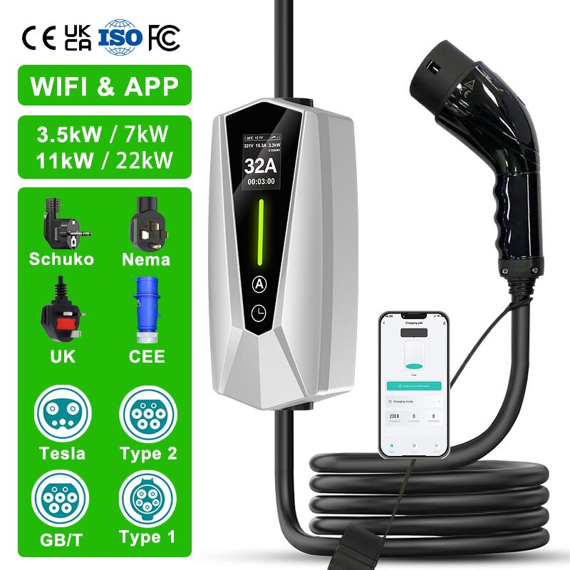 EV Charger Manufacturer - OEM/ODM Custom 3-7kw Type2 Leapmotor Nissan