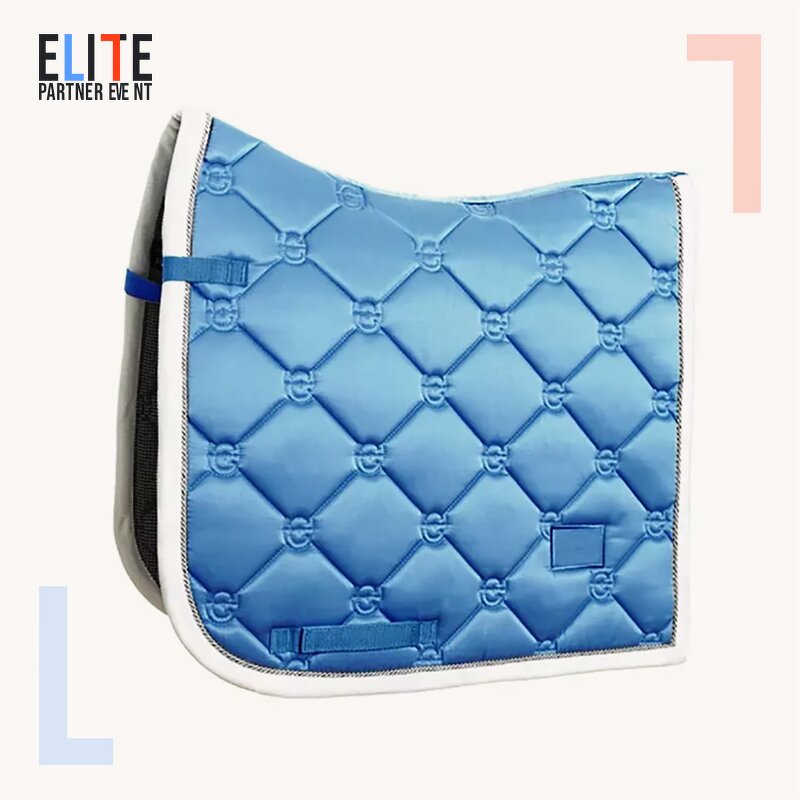 English Saddle Pad Manufacturer - OEM/ODM Custom Satin Fabric Dressage Blue