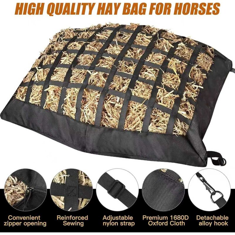 Hay Net Manufacturer - OEM/ODM Custom Slow Feeder Heavy Duty Oxford Bag