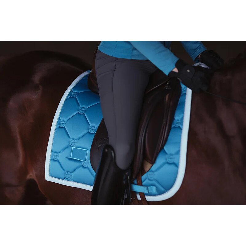 English Saddle Pad Manufacturer - OEM/ODM Custom Satin Fabric Dressage Blue