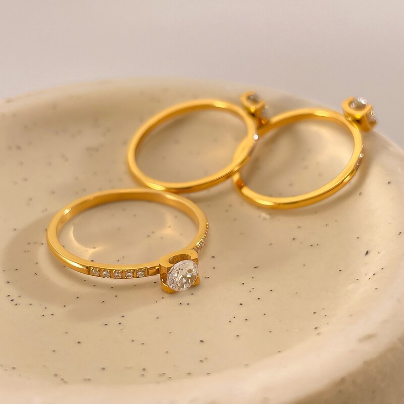 Engagement Ring Manufacturer - OEM/ODM Custom Stainless Steel 18K Gold