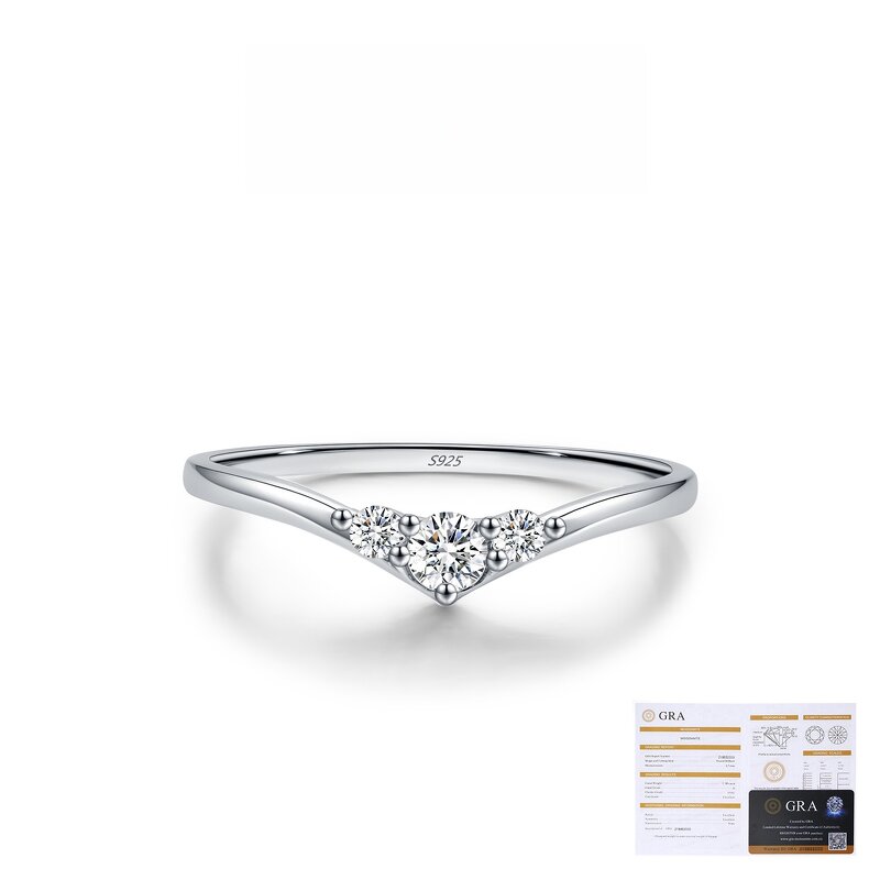 Arrowhead Ring Manufacturer - OEM/ODM Custom 925 Silver Shiny Moissanite