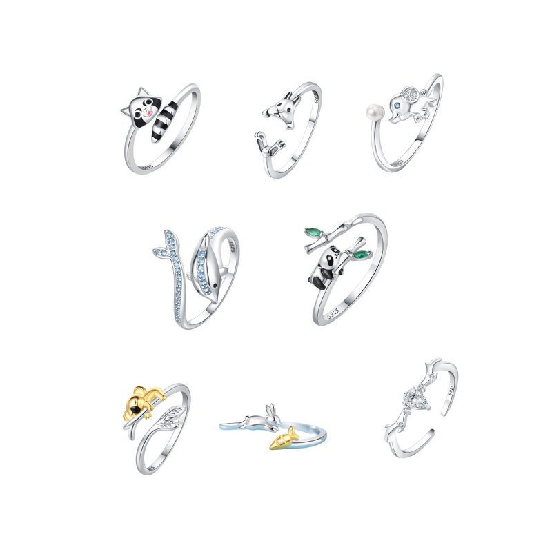 Animal Opening Ring Manufacturer - OEM/ODM Custom 925 Silver Panda Rabbit