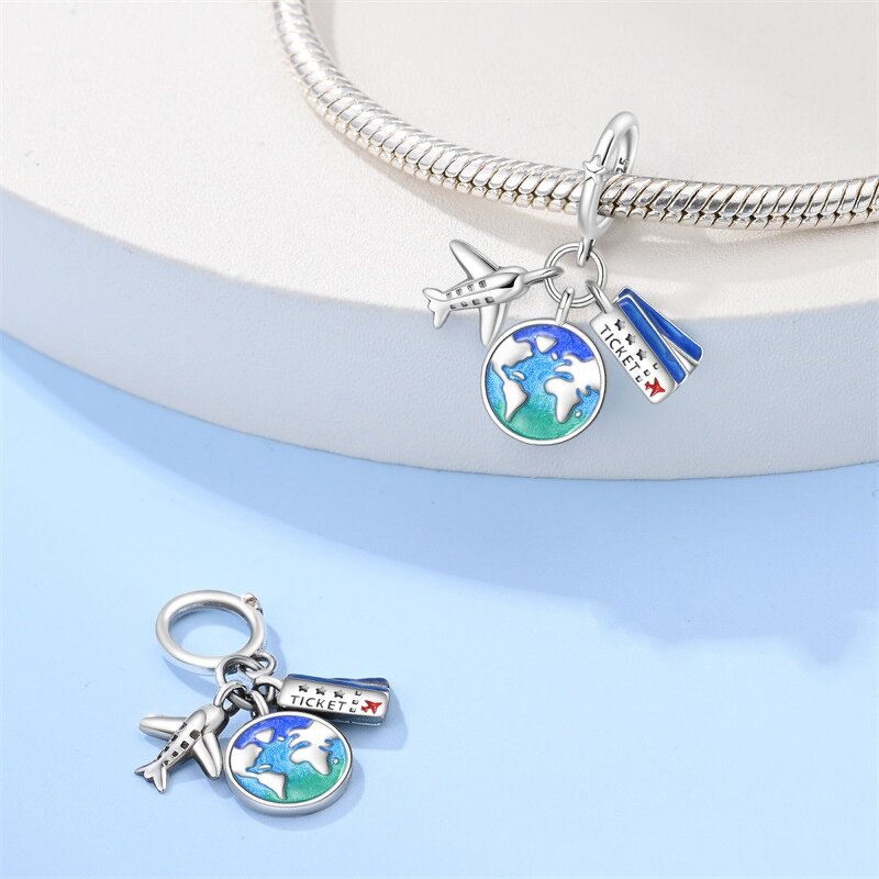 Travel Bag Charm Manufacturer - OEM/ODM Custom 925 Sterling Silver Zircon Heart