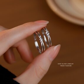 Thousand Knots Ring Manufacturer - OEM/ODM Custom S999 Sterling Silver Adjustable