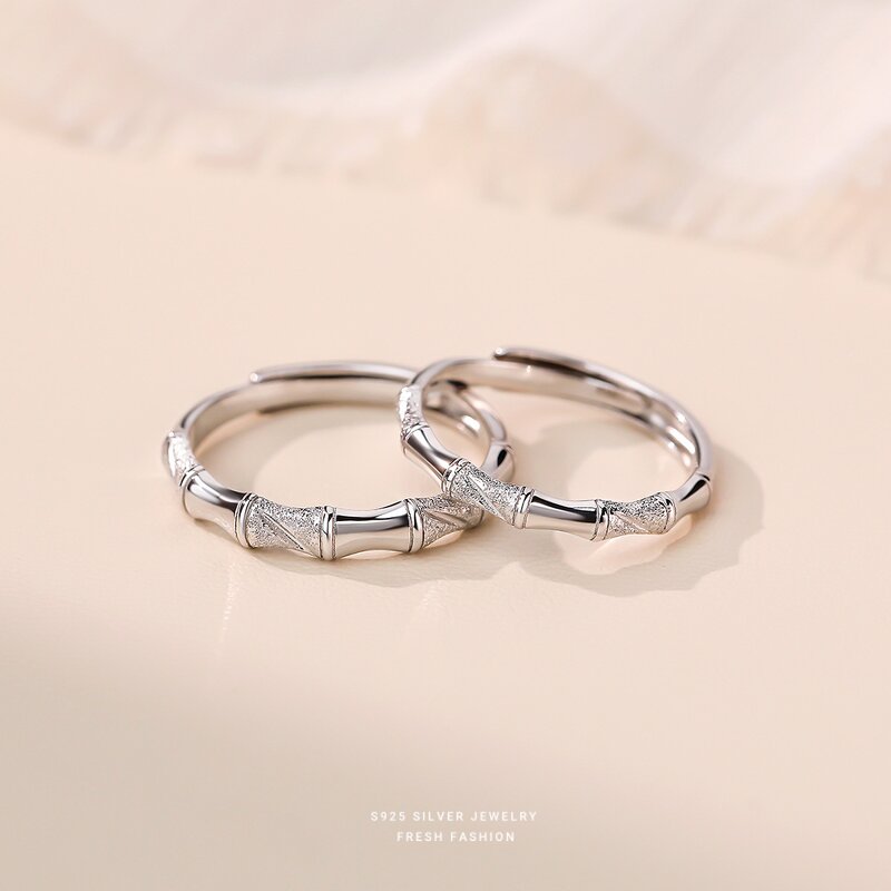 Bamboo Wedding Ring Manufacturer - OEM/ODM Custom 925 Sterling Silver Adjustable