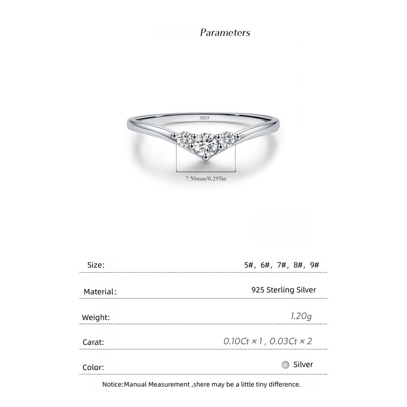 Arrowhead Ring Manufacturer - OEM/ODM Custom 925 Silver Shiny Moissanite