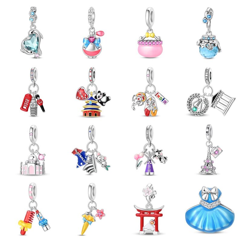 Charms Pendant Manufacturer - OEM/ODM Custom 925 Silver Plated Building Style
