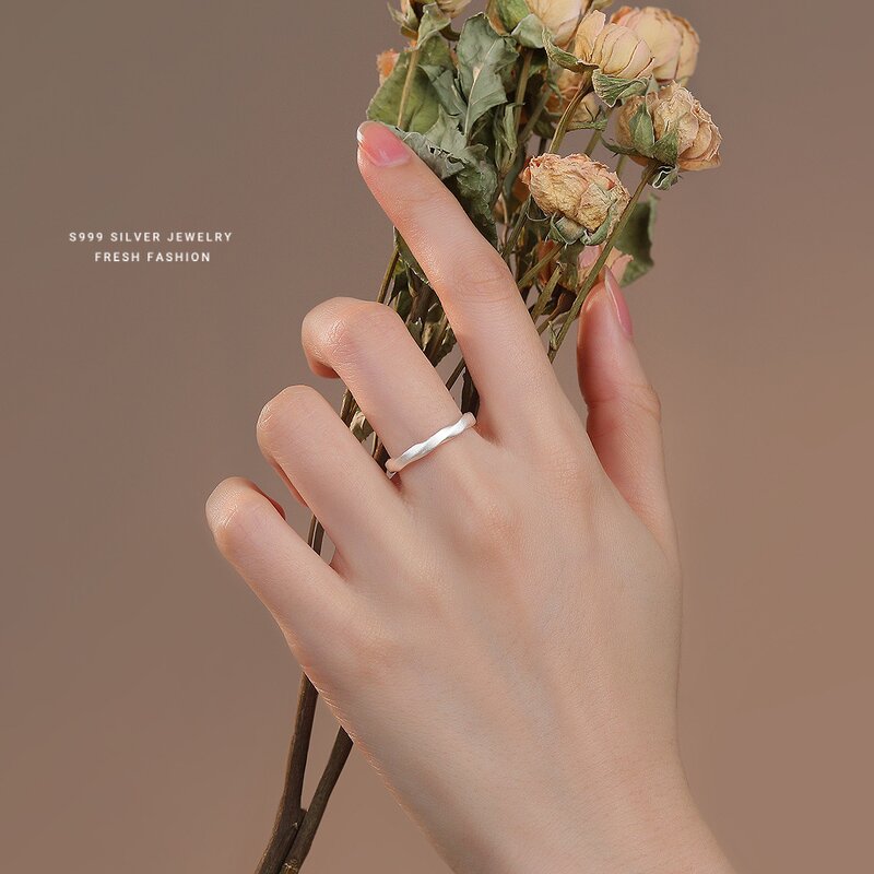 Open Ring Manufacturer - OEM/ODM Custom S999 Sterling Silver Twist