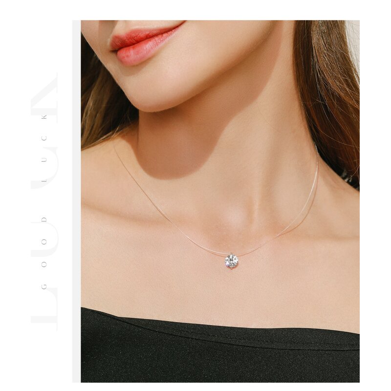 Invisible Necklace Manufacturer - OEM/ODM Custom 925 Silver Cubic Zirconia