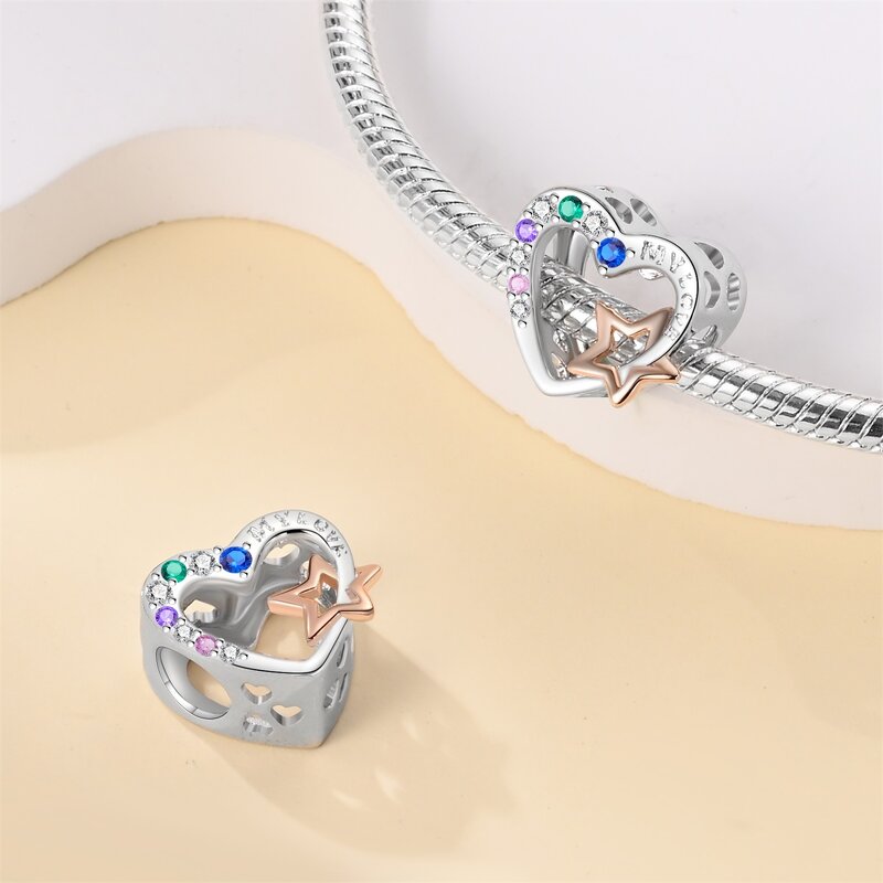 Openwork Charm Bead Manufacturer - OEM/ODM Custom 925 Silver Heart Star