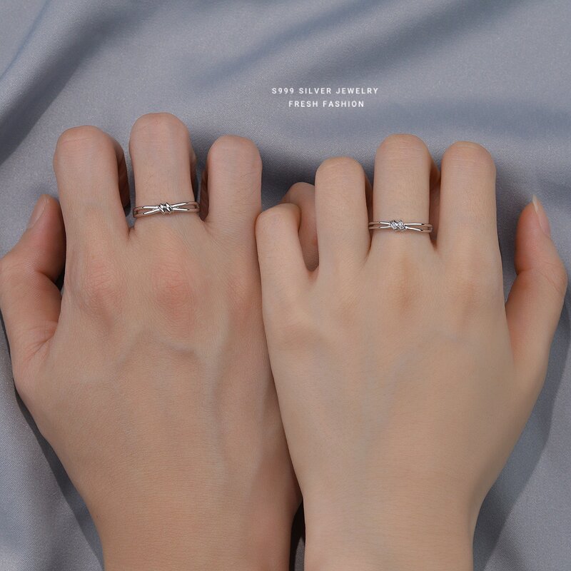 Thousand Knots Ring Manufacturer - OEM/ODM Custom S999 Sterling Silver Adjustable