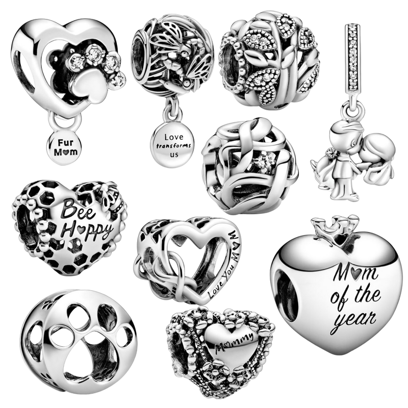 DIY Charm Bead Manufacturer - OEM/ODM Custom 925 Silver Heart Pendant Jewelry