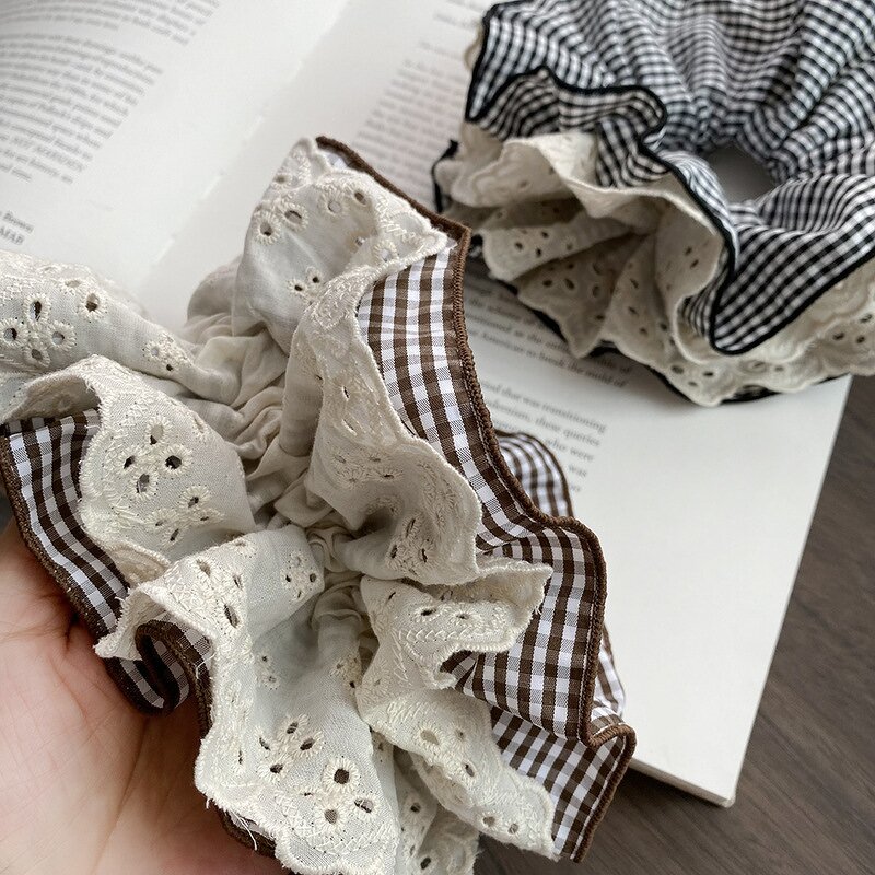 Hair Rope Manufacturer - OEM/ODM Custom Handmade Double-layer Cotton Plaid