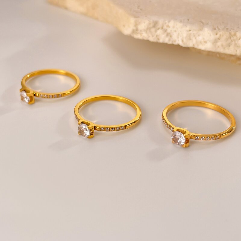 Engagement Ring Manufacturer - OEM/ODM Custom Stainless Steel 18K Gold