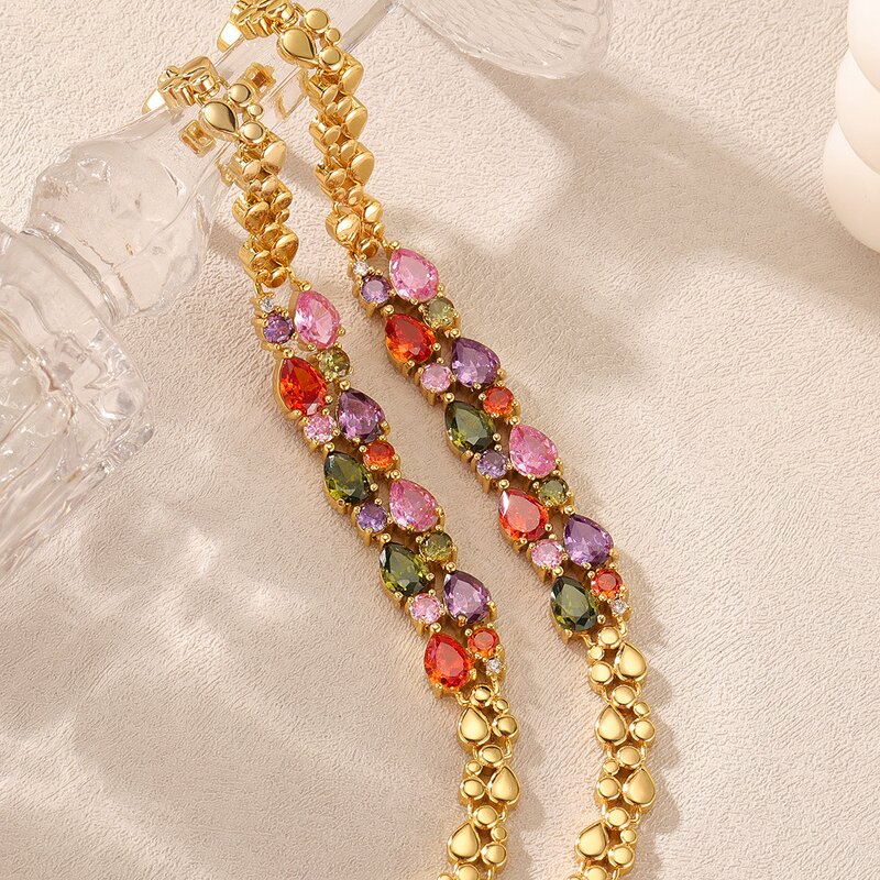 Double-layer Bracelet Manufacturer - OEM/ODM Custom Sparkling Zircon Copper