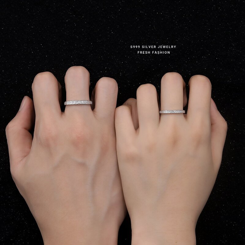 Starry Sky Ring Manufacturer - OEM/ODM Custom S999 Shiny Adjustable Open