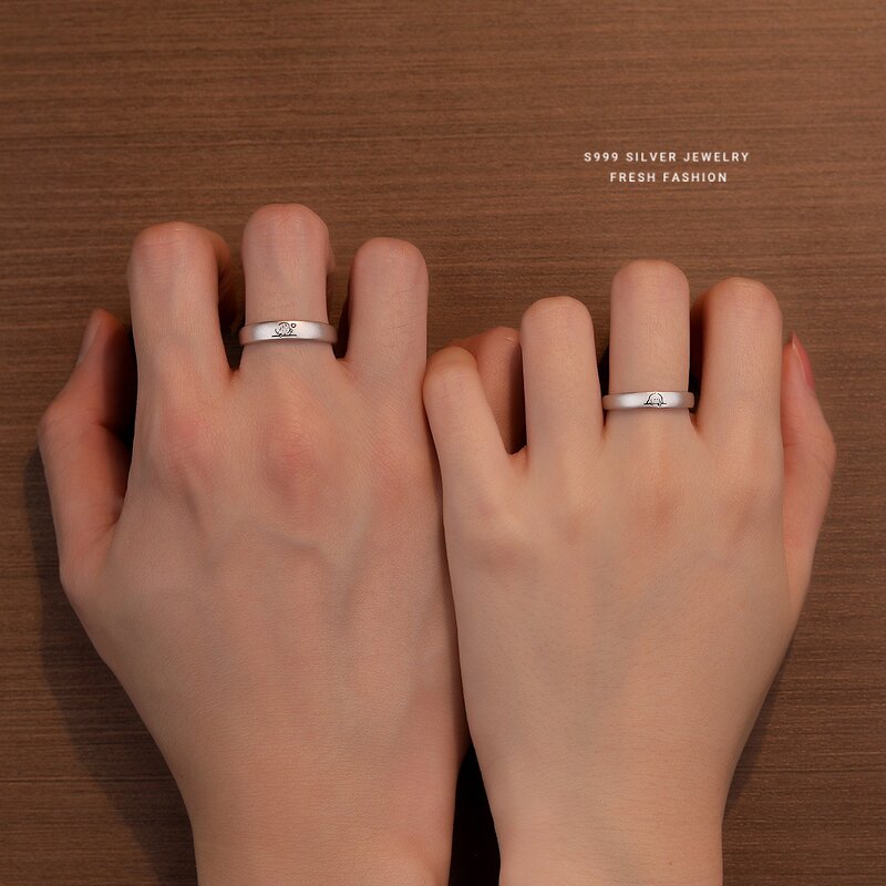 Cat Couple Ring Manufacturer - OEM/ODM Custom S999 Adjustable Anniversary