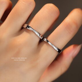 You Complete Me Ring Manufacturer - OEM/ODM Custom S999 Sterling Silver Couple