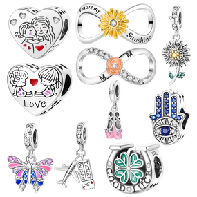 Silver Charm Bead Manufacturer - OEM/ODM Custom 925 Sterling Silver Flower