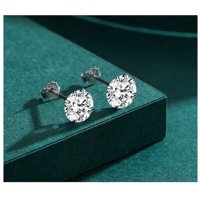 Stud Earrings Manufacturer - OEM/ODM Custom 925 Sterling Silver Flash Zircon