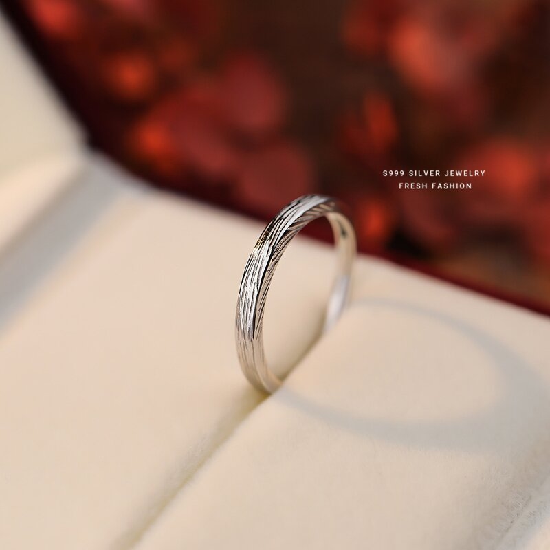 Valentine's Day Ring Manufacturer - OEM/ODM Custom S999 Sterling Silver Simple