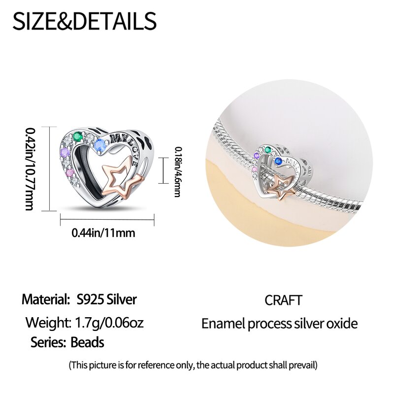 Openwork Charm Bead Manufacturer - OEM/ODM Custom 925 Silver Heart Star
