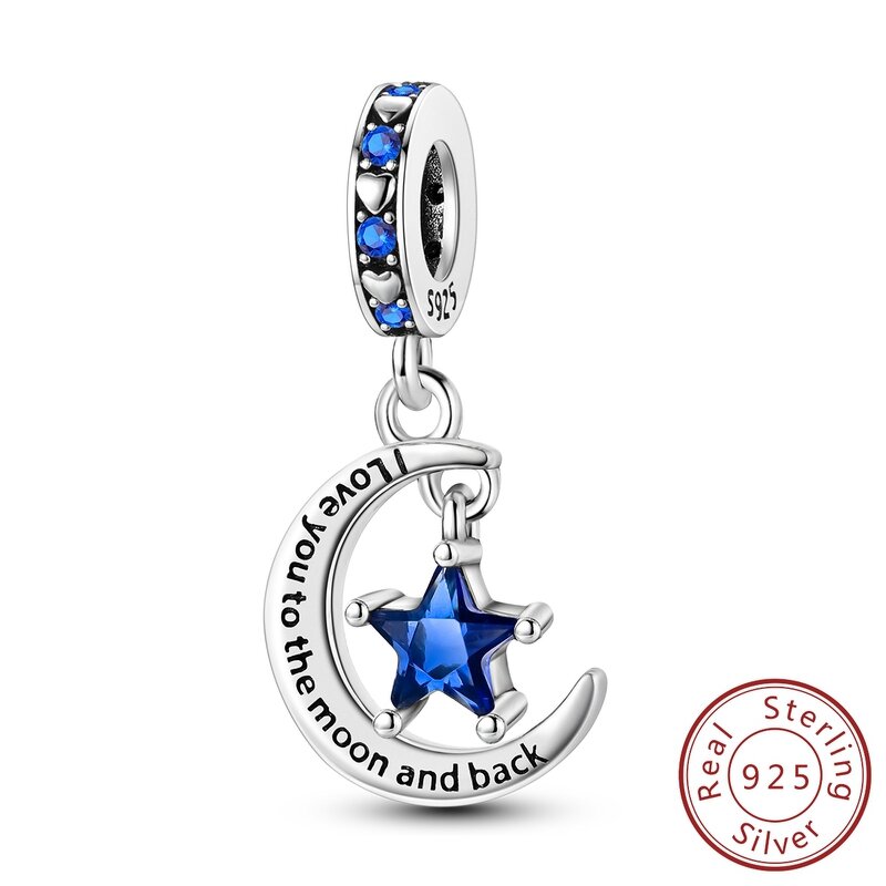 Animal Charm Manufacturer - OEM/ODM Custom 925 Sterling Silver Star Moon