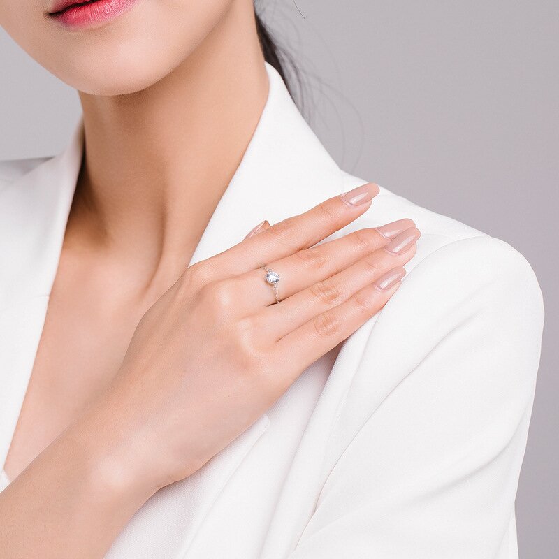 Chain Finger Ring Manufacturer - OEM/ODM Custom 925 Adjustable Rectangle Zircon