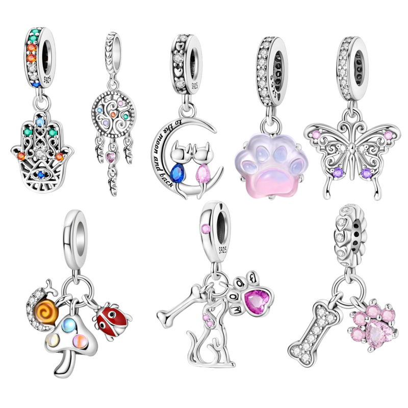 Silver Charm Pendant Manufacturer - OEM/ODM Custom S925 Gratitude Love Cartoon