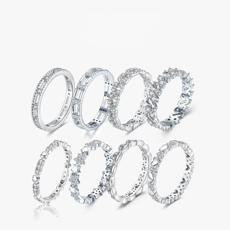 Zircon Ring Manufacturer - OEM/ODM Custom 925 Sterling Silver Layered Style