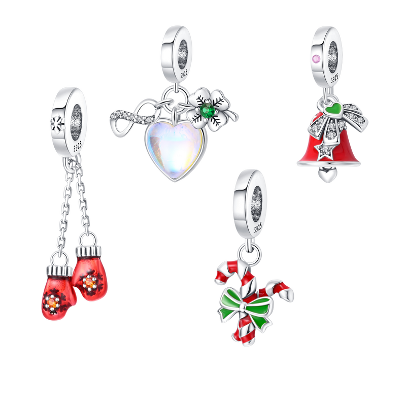 Christmas Bell Charm Manufacturer - OEM/ODM Custom 925 Silver Colored Enamel